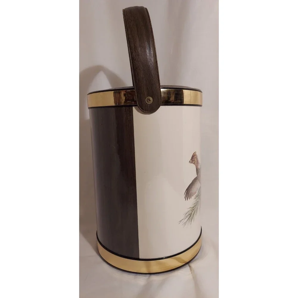 W. D. Gaither Grouse Ice Bucket Vintage game birds hunting lodge cabin man cave